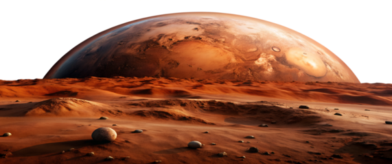 the planet in the space