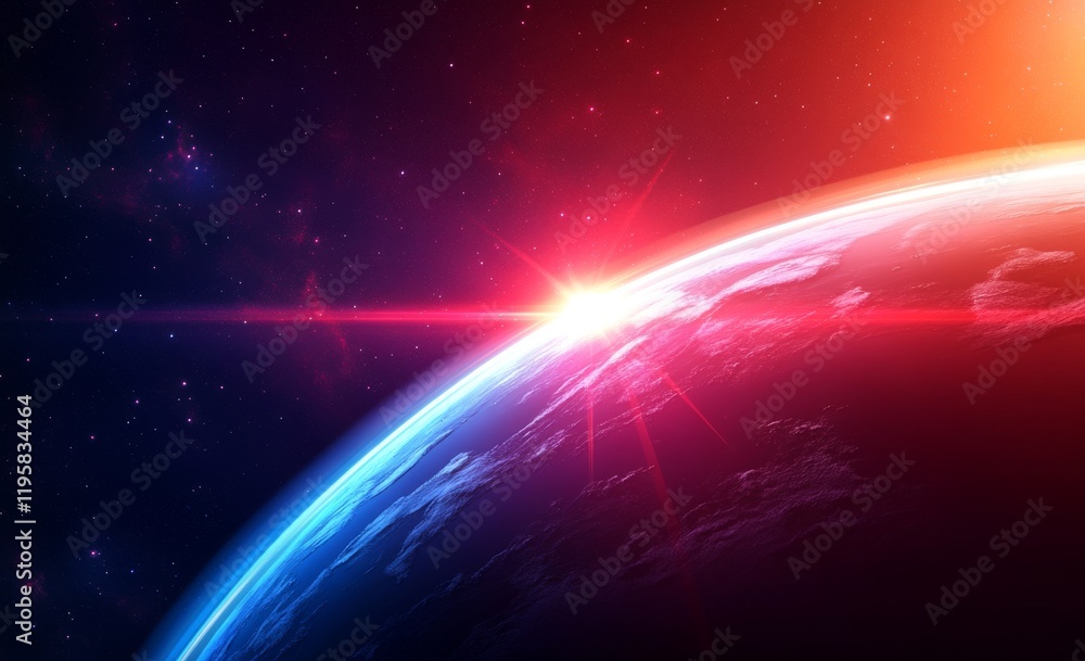 Wall mural a 3d illustration of the deep space concept, showcasing outer space and the speed of light