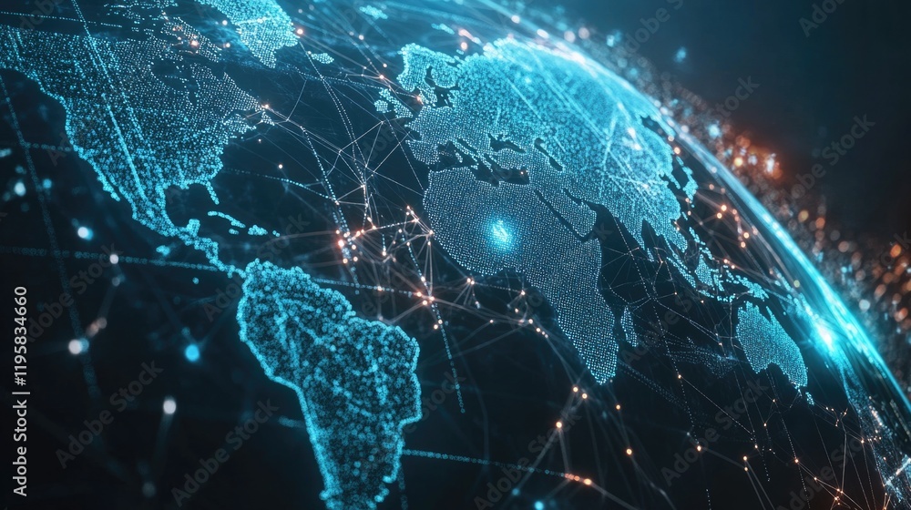 Poster globally interconnected digital networks.