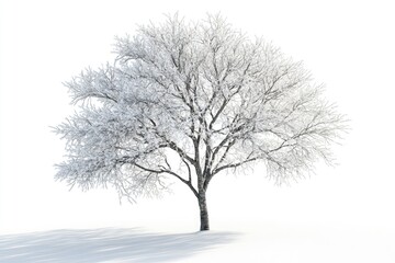Fototapeta premium winter tree snow isolated on white winter tree snow isolated on white