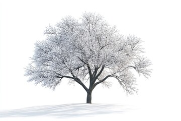 Fototapeta premium winter tree snow isolated on white winter tree snow isolated on white