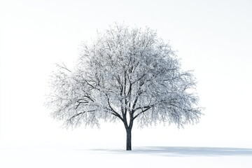 Obraz premium winter tree snow isolated on white winter tree snow isolated on white