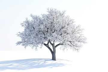 Fototapeta premium winter tree snow isolated on white winter tree snow isolated on white