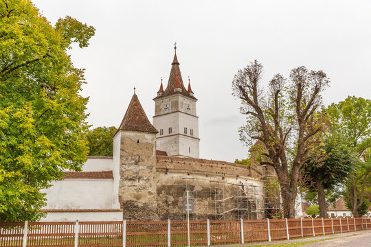 Romania, Transylvania. Rasnov Citadel. Fortified UNESCO World Heritage exterior.
