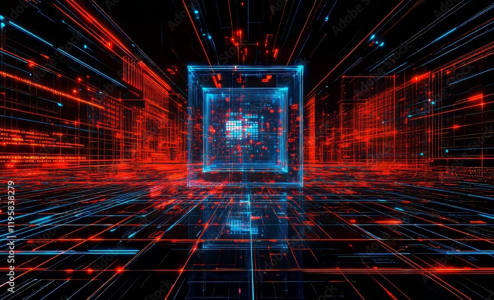 Poster combining blockchain, big data, and data processing, along with a cloud database, enhances virtualit