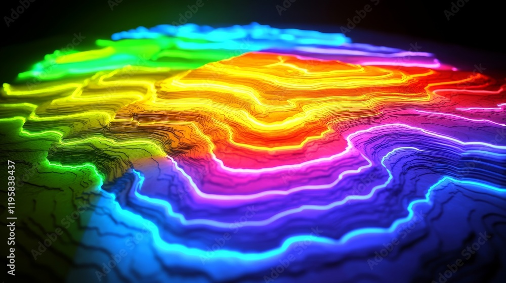Poster big data idea. information sector, data circulation. digital neural network. stock introduction. fut