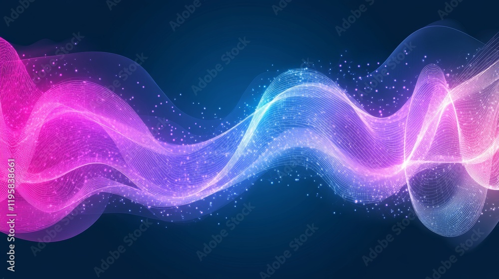 Poster big data explained. digital neural networks. an overview of stocks. future cyberspace. an abstract 3