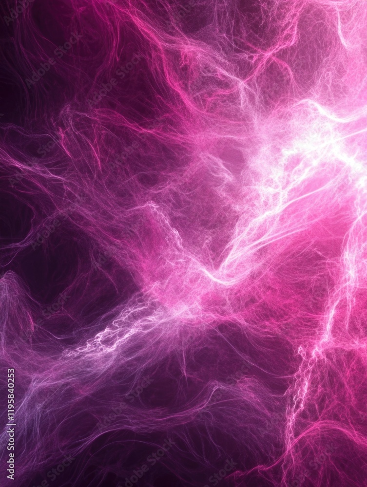Poster vibrant nebula in space with cosmic energy fluid flowing through it, captured in a dynamic and abstr