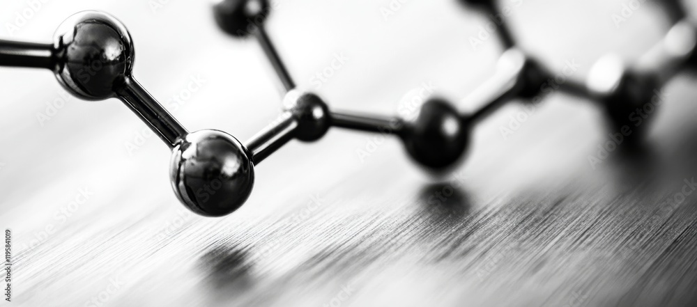 Poster exploring molecular structures via scientific research drives high technology and modern science, vi