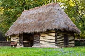 Romania, Transylvania, Sibiu. ASTRA National Museum Complex. Open-air museum, exhibiting folk costumes, embroideries and ceramics, historical buildings.