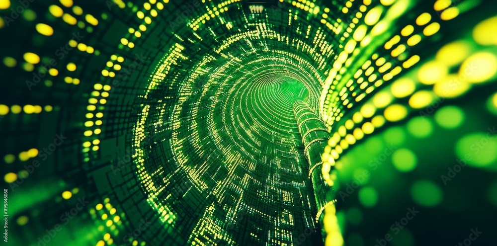 Poster neural network and informational cores. futuristic digital wave, background of futuristic data. vort