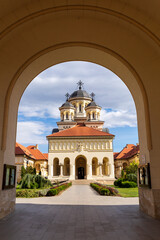 Romania, Alba Iulia. St. Michael's Cathedral, Roman Catholic cathedral and the oldest and the...