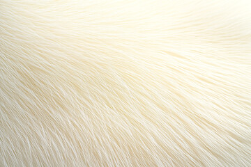 Fototapeta premium close up of soft fur texture, light warm white, long hair furry background