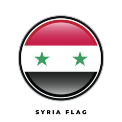 Syria flag round design icon circle vector template
