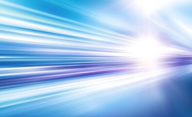 3D illustration of a hi-tech business background features high-speed data flow, like trains on a linear path. It serves as a springboard to a time loop