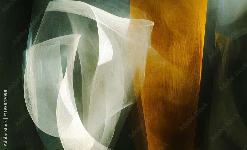 Poster amid chaos sounds and particle fragmentation, current data pulses. information flows as strings of d