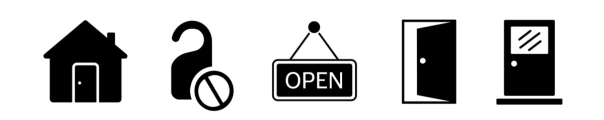 Door Icons. Door icon set