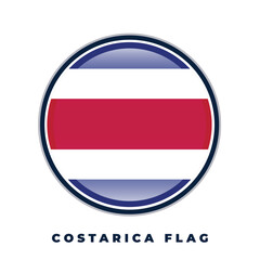 Costa Rica flag round design icon circle vector template