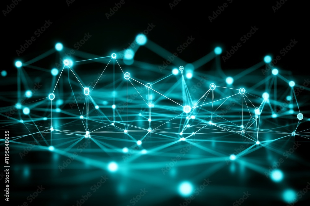 Poster a 3d depiction of global communication and the earth's information field, illustrating the protectio