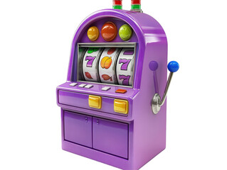 Isolated Purple Slot Machine