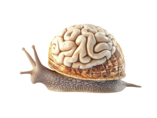 Isolated Snail with Brain