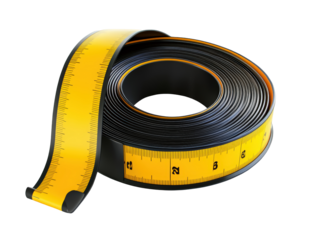 Isolated Yellow Measuring Tape