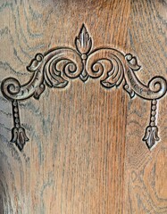 Vintage Wooden Ornate Engraving Background Texture Victorian 