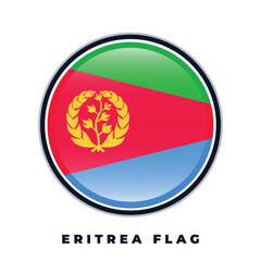 Fototapeta premium Eritrea flag round design icon circle vector template