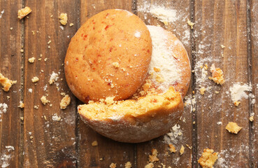 A protein cookies top view