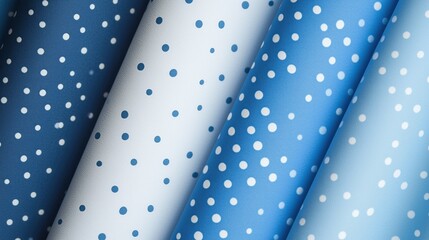 Blue polka dot pattern paper for decoration or packaging materials. Light blue and white color scheme. Suitable for baby boy birthday party decoration and gift wrap design.