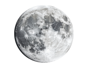 Isolated Full Moon Texture Close-up