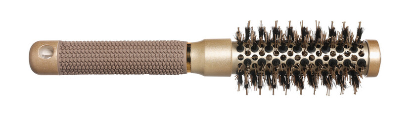 Hairdresser tool. Round brush isolated on white