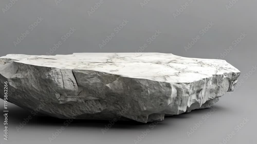 Aufkleber unique marble rock formation sitting flat on a surface showcasing natural texture and color variatio