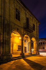 Fototapeta premium Spain, Galicia. Dusk in Santiago de Compostela