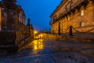 Obraz premium Spain, Galicia. Early morning in Santiago