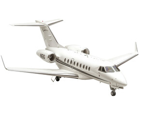 Obraz premium Isolated White Private Business Jet Side View