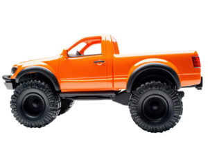 Isolated Orange Monster Truck