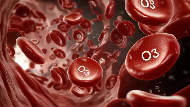 Ozone (O3) therapy involves ozone molecules combining with blood cells and integrating into the metabolism.