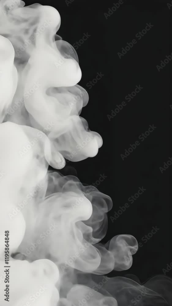 Aufkleber smoke swirls in captivating patterns against a dark background creating a mystical atmosphere