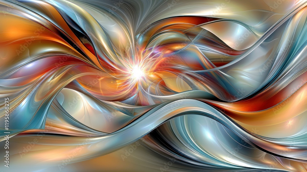 Poster abstract swirls of vibrant colors and luminous light creating a dynamic and energetic background for