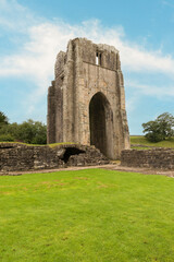 England, Cumbria, formerly Westmorland. Shap Rural. Shap Abbey, Abbey of St Mary Magdalen. Digital composite sky.
