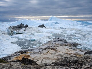 Ilulissat Icefjord also called Kangia or Ilulissat Kangerlua at Disko Bay. The Icefjord is listed...