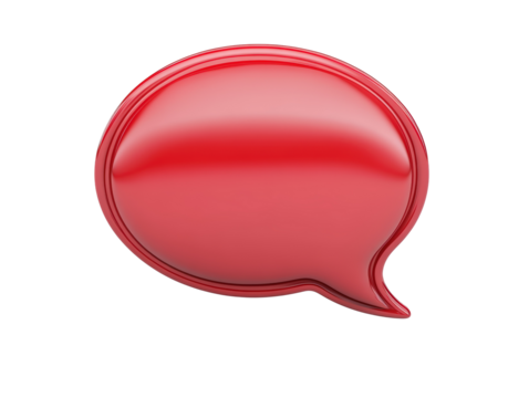 Isolated Red Speech Bubble