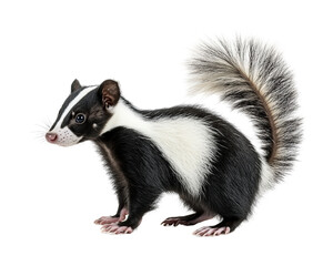 Obraz premium Isolated Skunk with White Stripe