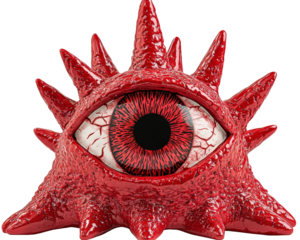 Isolated Spiked Red Eye Monster