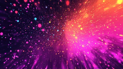 Fototapeta premium Bright and vivid colors burst together to create an energetic and cheerful atmosphere, reminiscent of the joyous Holi festival celebrated in spring