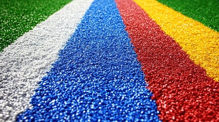 Colorful powders create a stunning and lively backdrop, showcasing the joy and excitement of Holi festivities. A vibrant display of springtime celebration