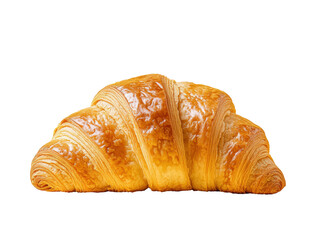 Isolated Golden Croissant Pastry