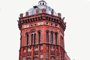 Close-up of the historic Phanar Greek Orthodox College building in Fener, Istanbul. Detailed architecture of the Phanar Greek Orthodox College.