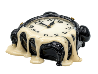 Isolated Melting Clock with White Drip